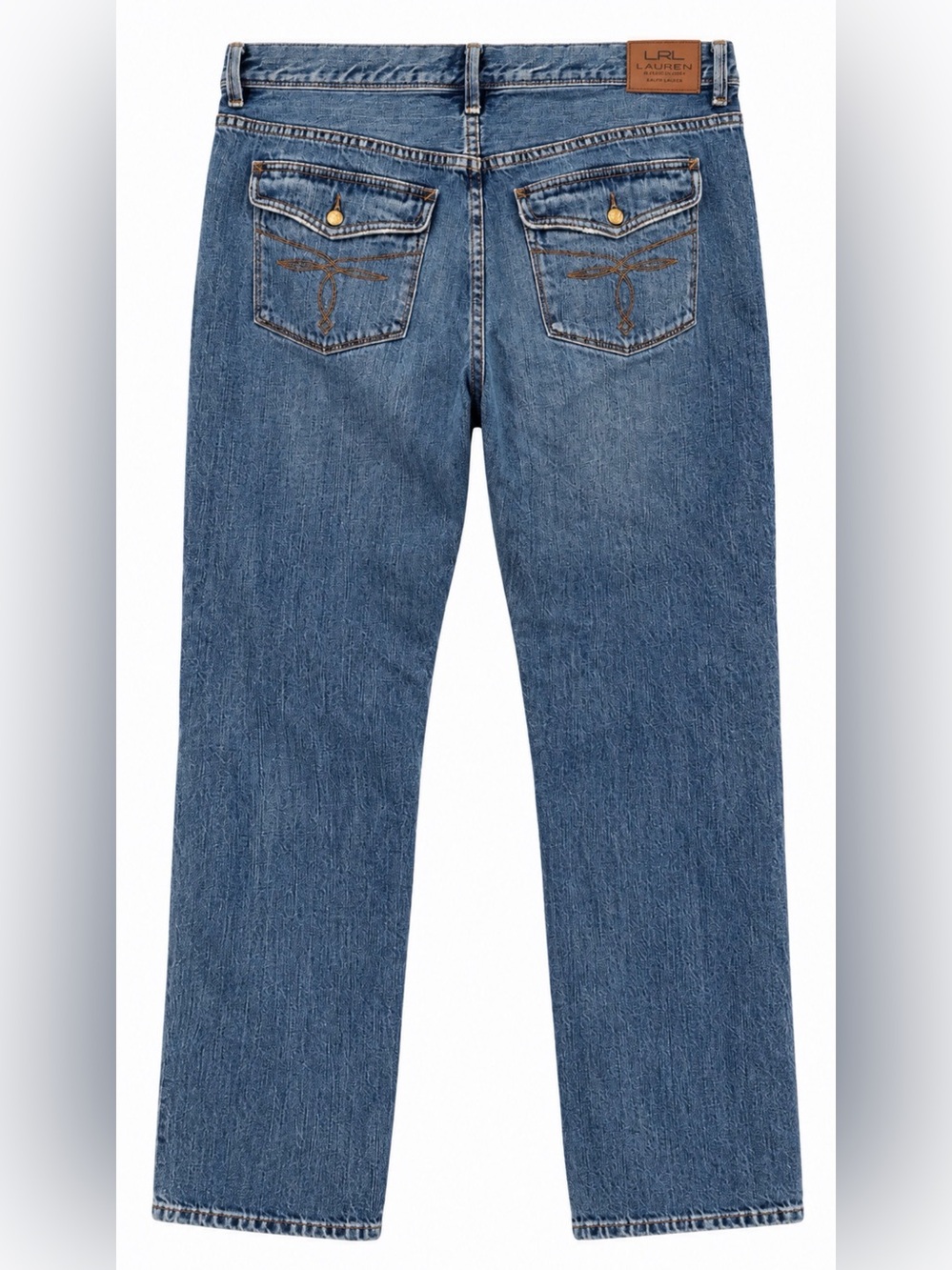Vintage LRL Lauren Jeans Co Medium Wash Button Flap Back Pocket Jeans